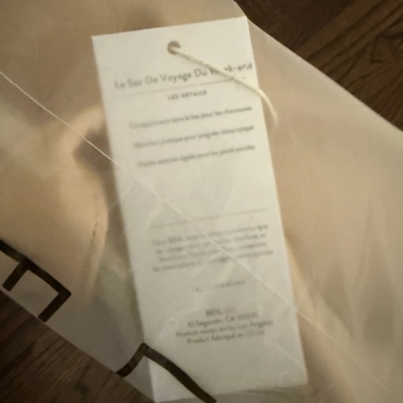 NWT BEIS Weekender Bag in Beige - Picture 6 of 12